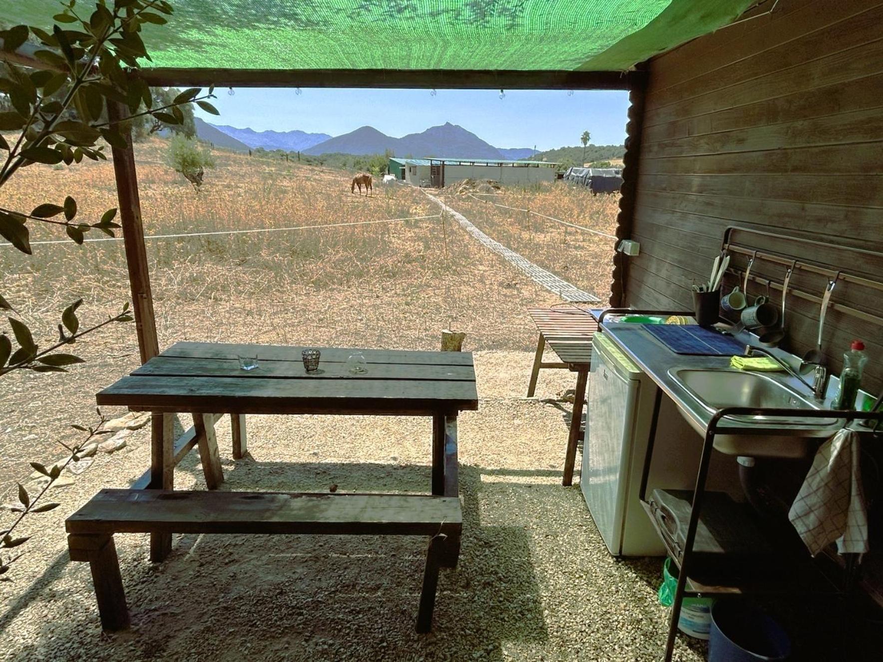 Cabana Rustica En Un Rancho Con Caballos, Prado Del Rey, Andalucia 外观 照片